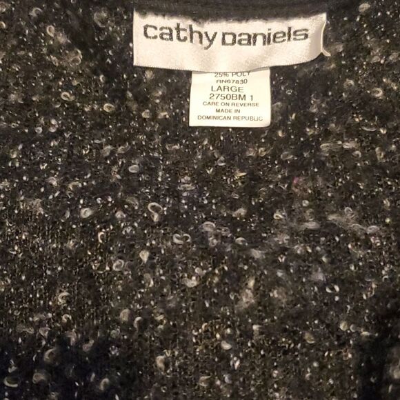 Cathy Daniels black sliver open front jacket - Picture 4 of 8